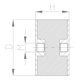JNDE型<a href='http://www.shihuaxi.cn' target='_blank'><u>橡膠減震器</u></a>結(jié)構(gòu)